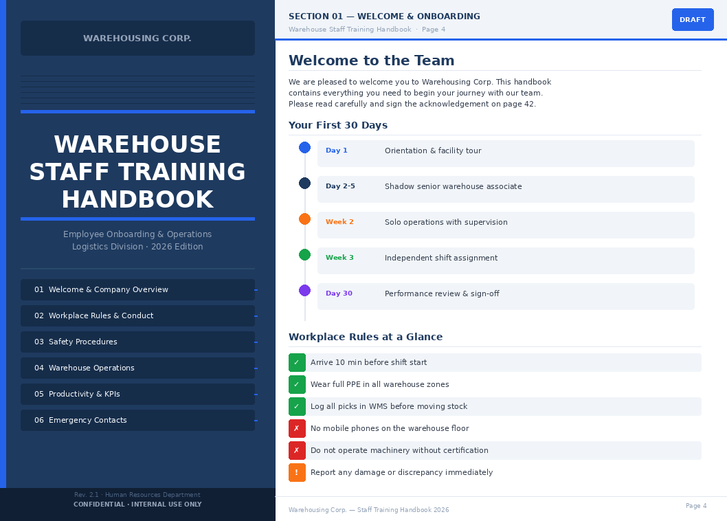 Warehouse Staff Training Handbook