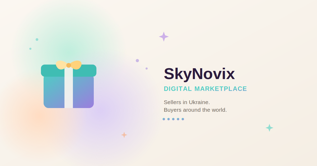 SkyNovix: маркетплейс цифрових продуктів для українських авторів — навіщо він і як працює