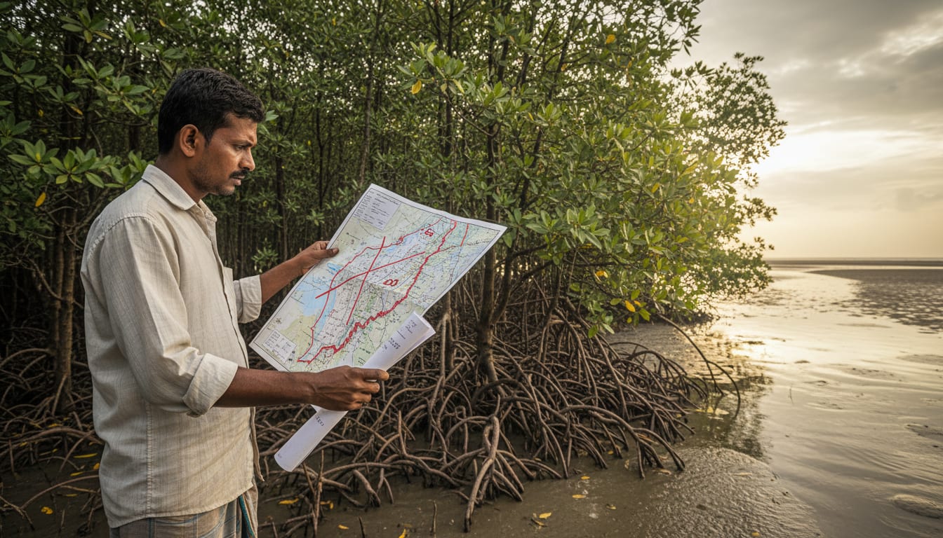 A buyer discovering CRZ restrictions on their newly purchased coastal plot.