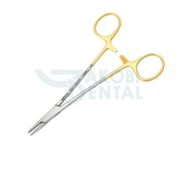 Needle holder Thin Jaw NH 5050A, stainless steel, 145mm, curved, Tungsten Carbid inserts (TC)