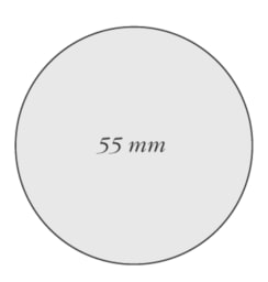 Examination mirror, plane, 55 mm