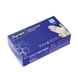 INTCO powdered vinyl gloves, clear, 4.5 g (100 pcs)