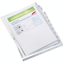 Leitz punched pocket A4 open at top 0.13 mm PP clear