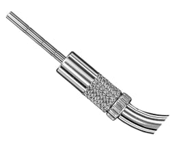 Bone Condenser, bajonettfÃ¶rmiger Schaft, Spitze konkav, 2, 0 mm Durchm., zylindrisch mit stufenlos v