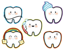 Sticker Happy Zahn Emoji (200 St.)