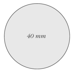 Examination mirror, plane, 40 mm