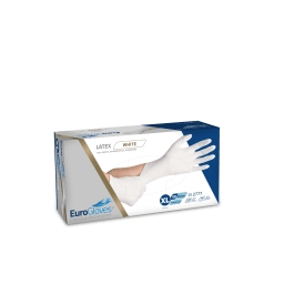 Eurogloves Handschoenen Latex Poedervrij Wit (100 stuks)