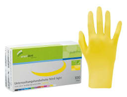 Smartdent onderzoekshandschoenen Nitril Light, lemon