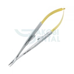 Needle holder Castroviejo NH 5020, TC-Inserts, straight, 140mm, flat handles, spring outside, stainless steel