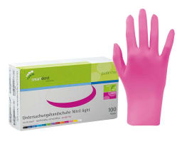 Smartdent onderzoekshandschoenen Nitril Light, magenta