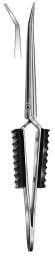 Soldering tweezers curved  with insulated handles 160 mm