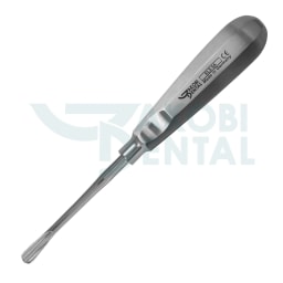 Elevator LUXACUT-Apical ELX5A, curved, working tip broadness 5mm, smoothly handle, stainless steel