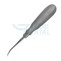 Elevator LUXACUT-Apical ELX4A, curved, working tip broadness 4mm, non-slip handle, stainless steel