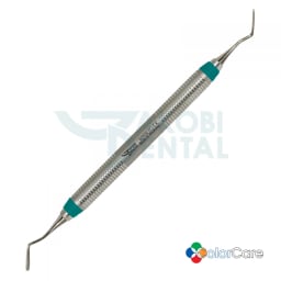 Gingival cord packer GCPCSI 1, ColorCare handle # 7, Colour: blue, stainless steel
