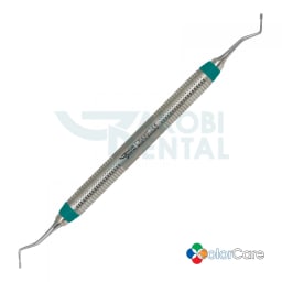 Plugger / Condenser PLG 0/1, serrated, working tips diameters 1.0 - 1.4mm, ColorCare handle # 7, Colour: turquoise