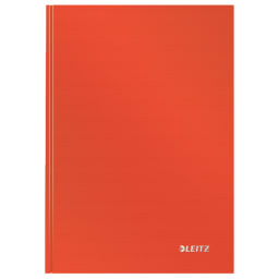 Leitz notebook Solid A5 HC 160 pages squared light red