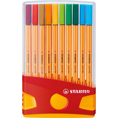 Stabilo ink pen point 88 20 pieces in 20 colours