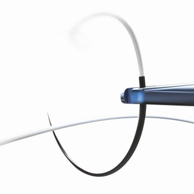 Coreflon-Nahtmaterial, PTFE, USP 4/0, 55 cm, Nadel DM 16 mm, 3/8-Kreis, silber (12 Stück)