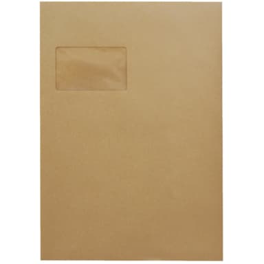 Soennecken mailing bag C4 90 g with window peel & seal 250 pieces brown