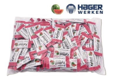 Hager & Werken Xylitol Chewing Gum Portionspackung Wassermelone