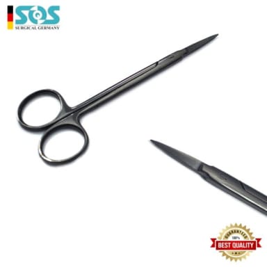 Martin Scissors, Black Coated, Length = 12 cm