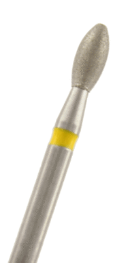 Diamant Eiform Körnung: Gelb (extra-fein, 1 Packung á 5 Stück)