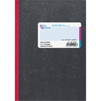 König & Ebhardt notebook A5 squared 96 sheets