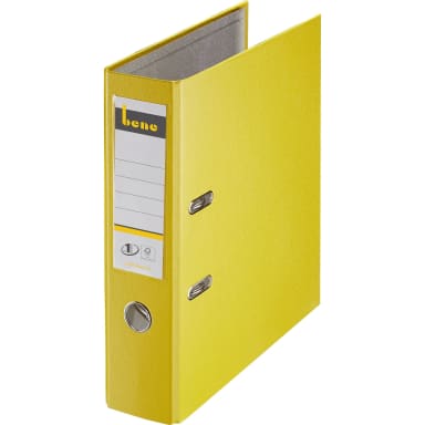 Bene ring binder A4 80 mm PP yellow