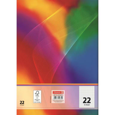 Brunnen exercise book A4 ruling Lin 22 16 sheets squared