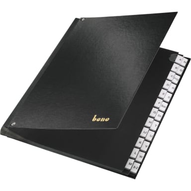 Bene desk sorter A-Z PP black
