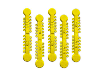 ELASTISCHE LIGATUREN Gelb, Stick (Inhalt 1000 Stück) Latexfrei