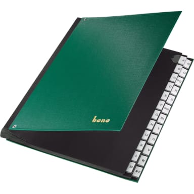 Bene desk sorter A-Z PP green