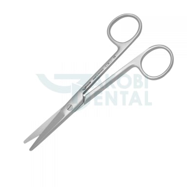 Surgical Scissors Mayo S 4, straight, rounded tips, total length ca. 145mm, stainless steel