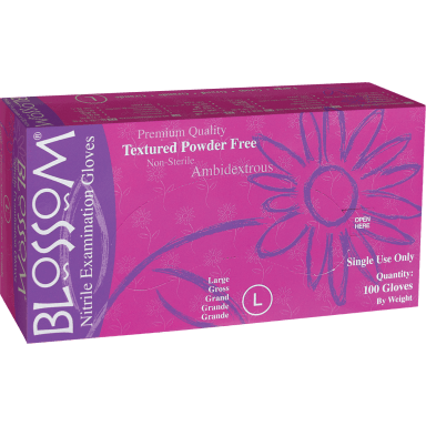 Blossom Handschoenen Nitrile PF Lila - Div. Maten (100 st.)