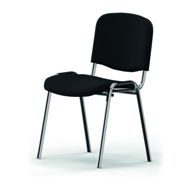 NowyStyl visitor chair ISO 4L four-leg upholstered chamois/black