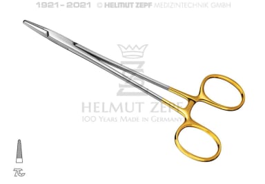 HELMUT ZEPF Naaldhouder recht 15 cm met hardmetalen bekken