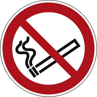 Information sign no smoking 200 mm PVC
