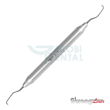 Implant-Curette Gracey 11/12, standard, StrongLiner handle # 6, working ends made of titanium
