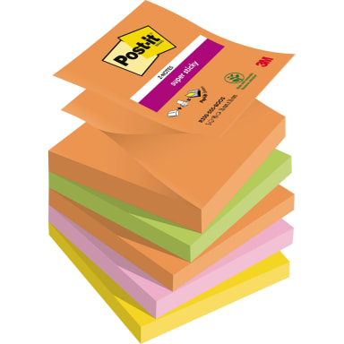 Post-it sticky notes Super Sticky 76x76 mm 5x90 sheets