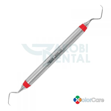 Gracey Curette 9/10, standard, ColorCare handle # 7, Colour: orange, stainless steel