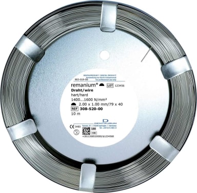DENTAURUM Remaniumdraad Hard 2,00 x 1,00 mm Rol