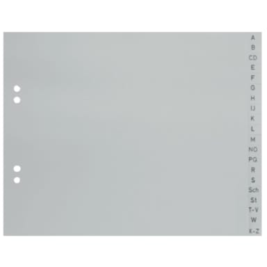 Index divider set A4 half height 20-part A-Z grey