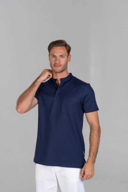 Van Laack Polo Stehkragen MWM-S3-D Midnight X3L