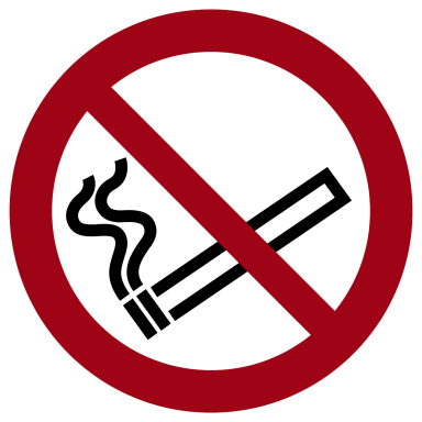 Information sign no smoking 20 cm film self-adhesive