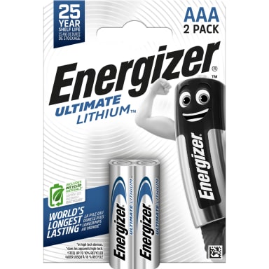 Energizer Ultimate Lithium battery AAA Micro L92 2 pieces