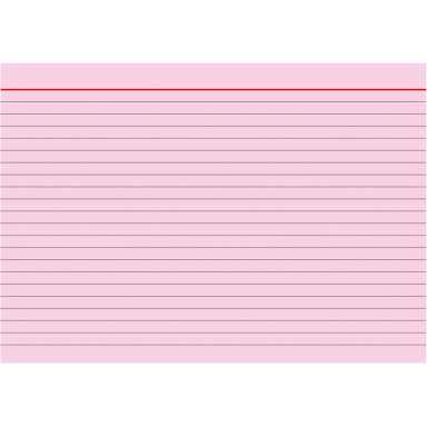 Brunnen index card A5 ruled 100 pieces red