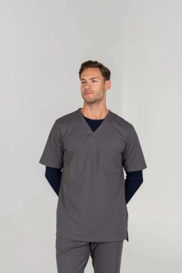 Van Laack Herren Tunic MWM-S6-B Platin X3L