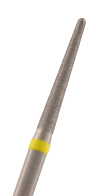 Diamant konisch rund Körnung: Gelb (extra-fein, 1 Packung á 5 Stück)