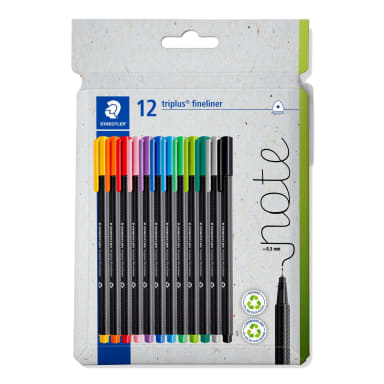 Staedtler Fineliner triplus rPP sortiert 12 Stück