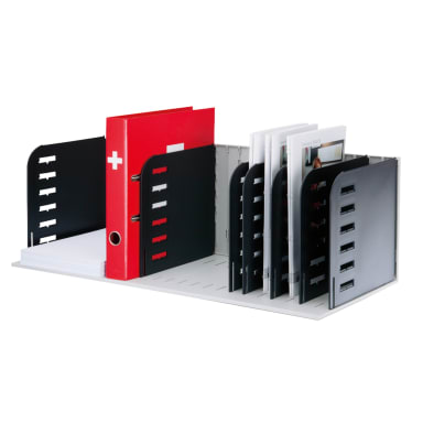 styro document compartment styrorac 72.3x24.8x30.4 cm grey/black